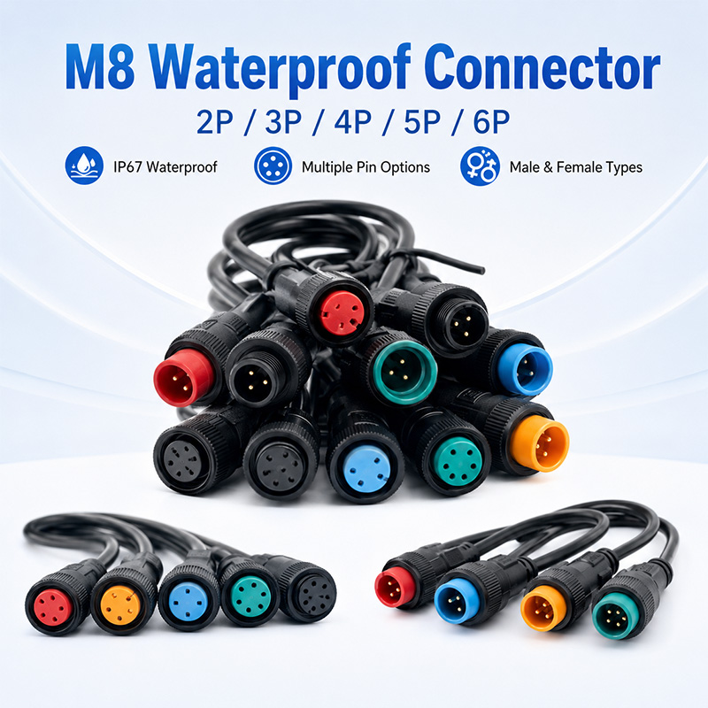 Aviator Connector Kit - 4Pcs M8 Waterproof Connector Set 2