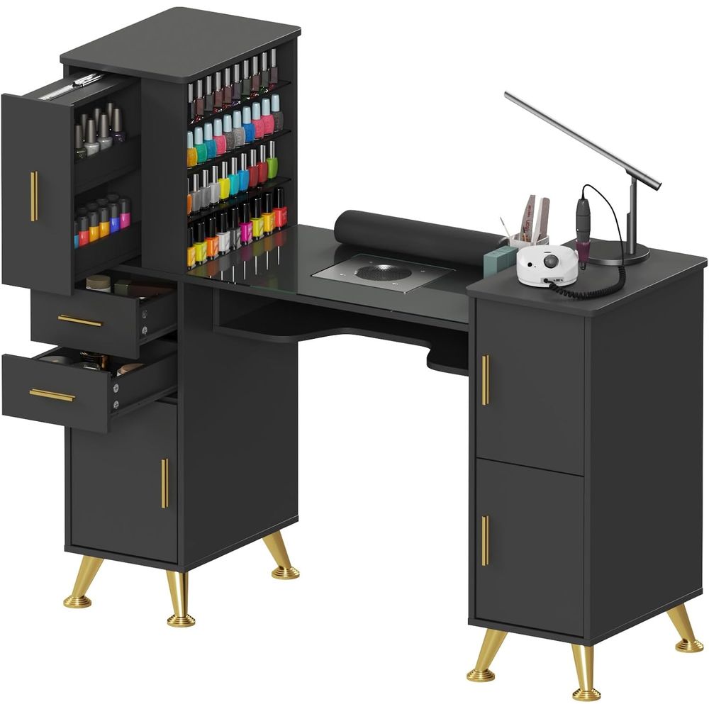 Manicure Table Nail Desk with  - огляд і ціна Wrist Rest Wood