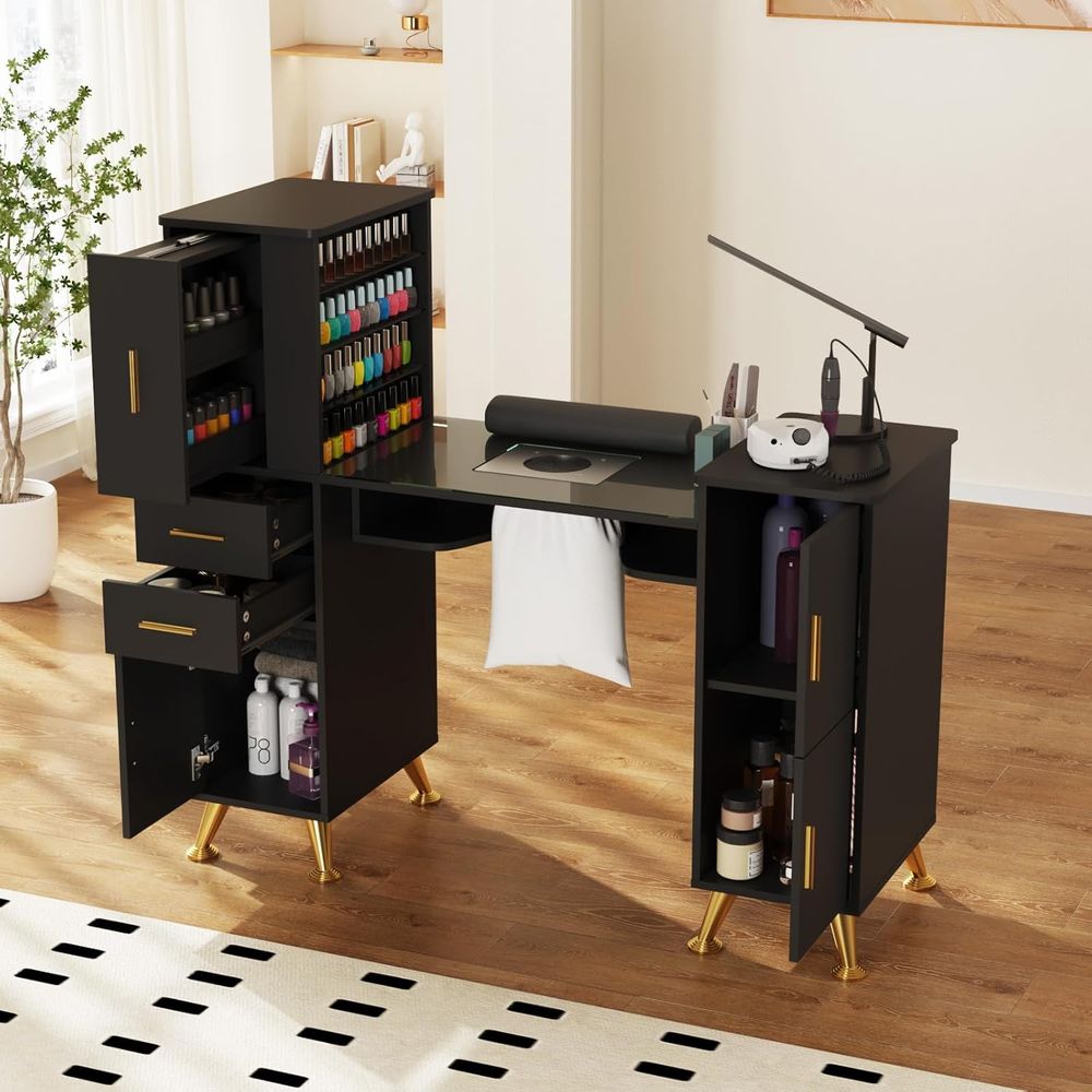 Manicure Table Nail Desk with  - огляд і ціна Wrist Rest Wood