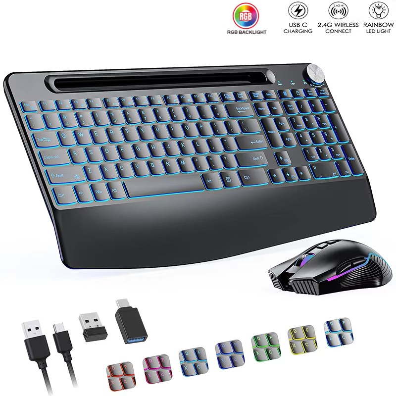 2.4G&Type-C Wireless Keyboard  - огляд і ціна Gaming Keyboard Mouse Set