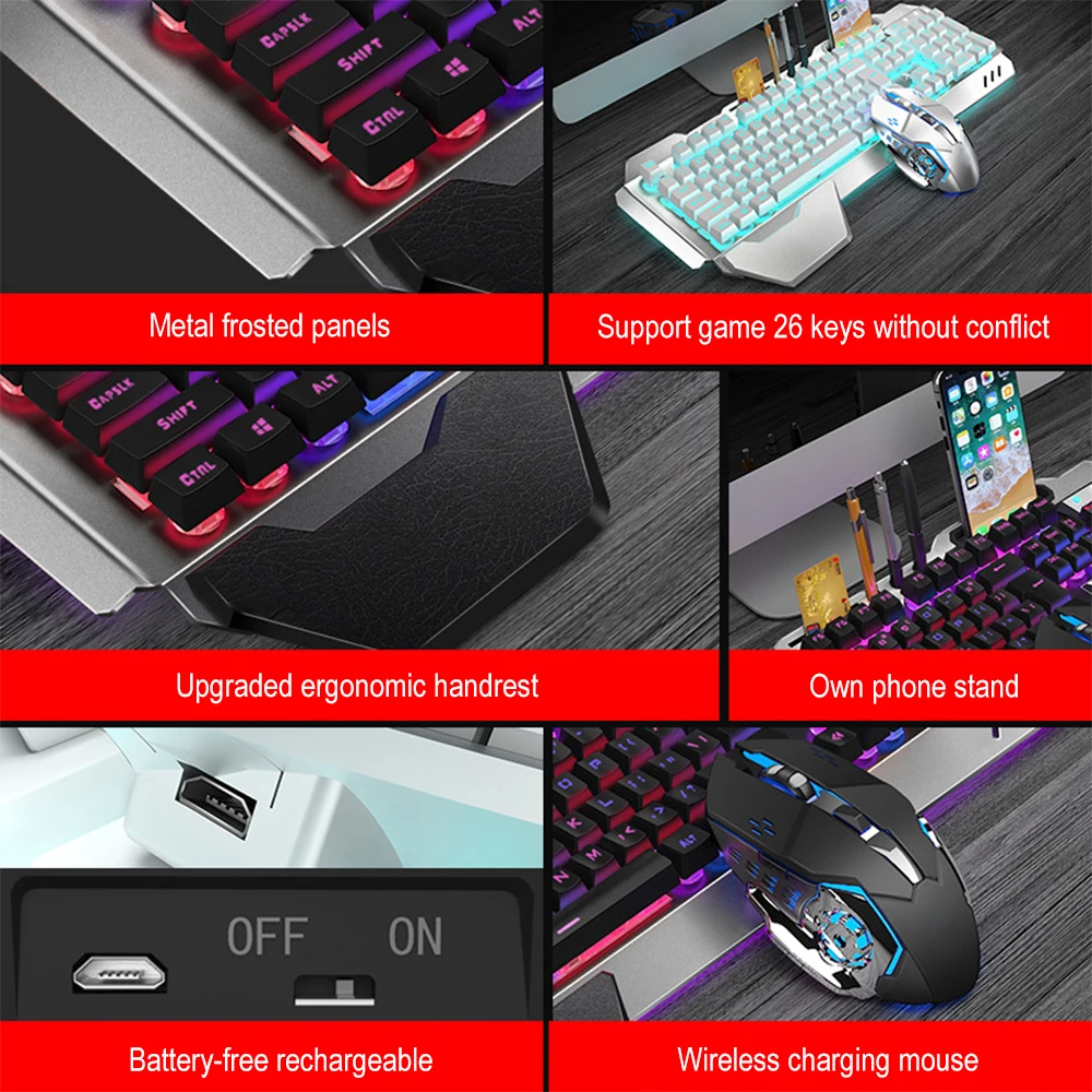 K680 Rechargeable 2.4G wireles - огляд і ціна Gaming Keyboard Bluetooth