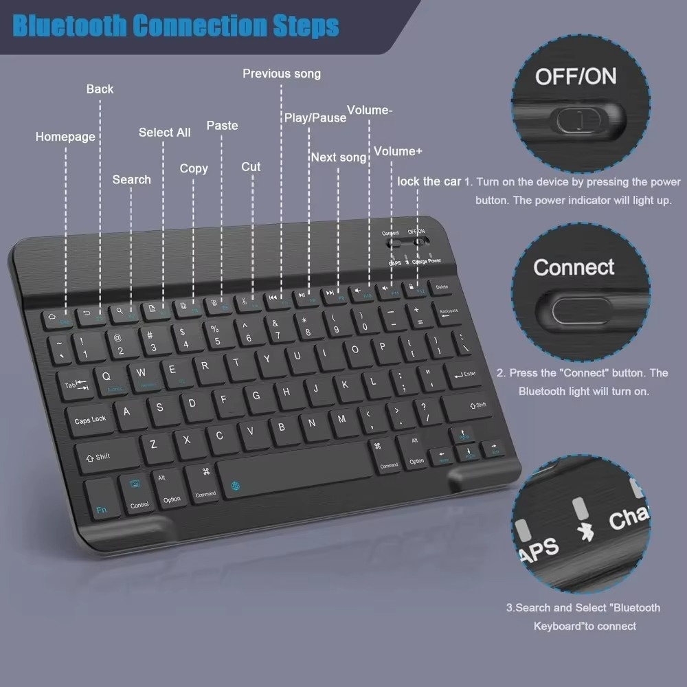Bluetooth 5.0 Wireless Keyboar - огляд і ціна Gaming Keyboard Bluetooth