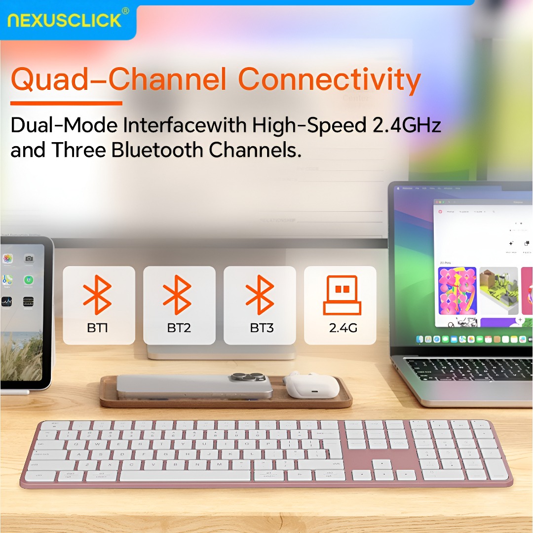 NexusClick Rechargeable Wirele - огляд і ціна Gaming Keyboard That Is Quiet