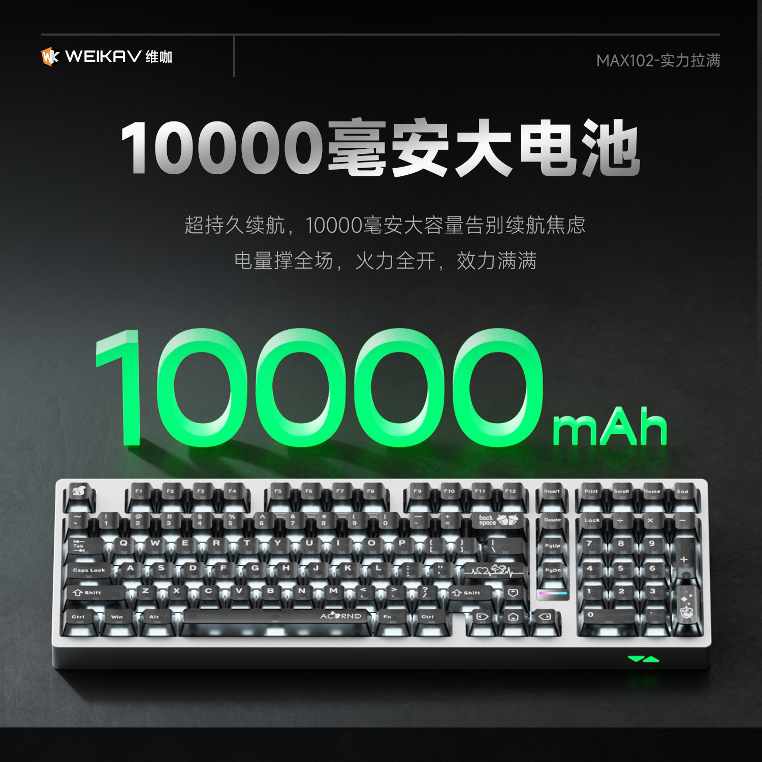 Weika Max102 Aluminum Case Wir - огляд і ціна Gaming Keyboard Bluetooth