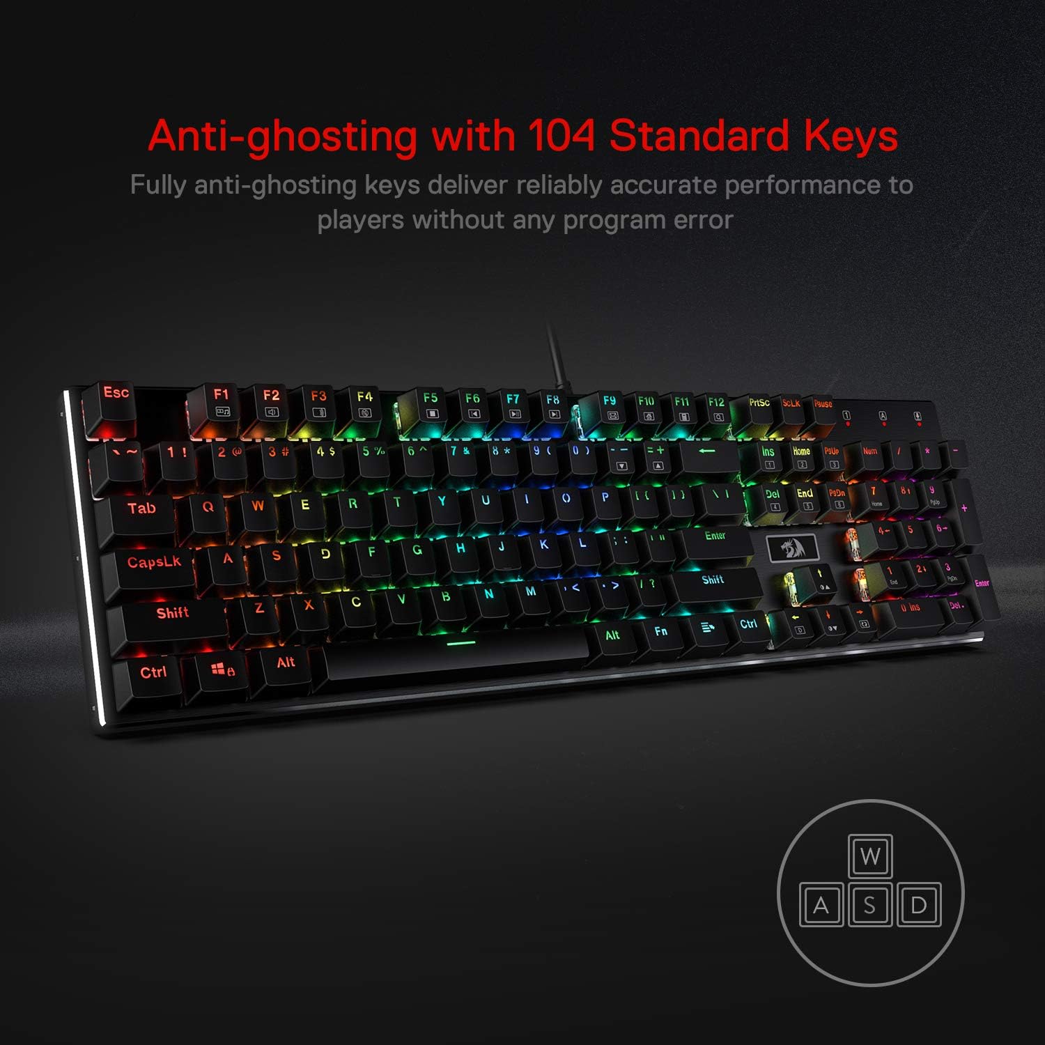 Redragon K556 RGB LED Backlit  - огляд і ціна Gaming Keyboard No Noise