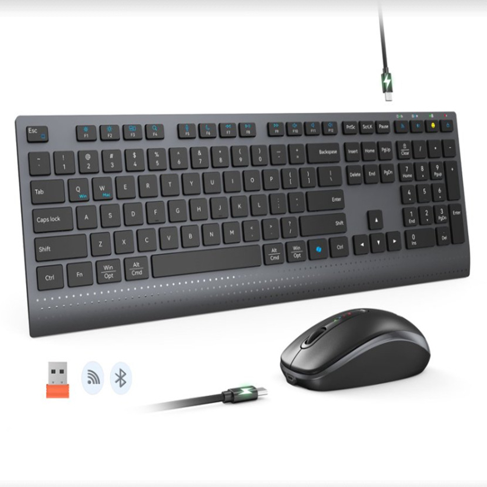 Bluetooth 2.4G Dual-Mode Wirel - огляд і ціна Gaming Keyboard Mouse And Headset Combo
