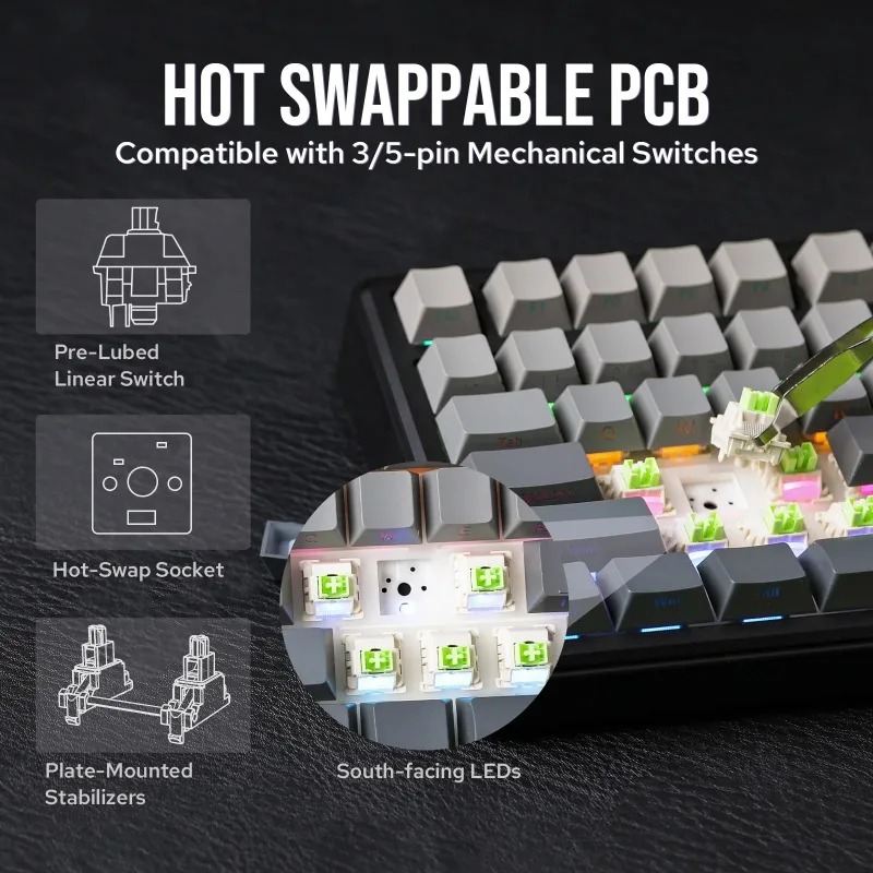 AULA F75 Max Mechanical Keyboa - огляд і ціна Gaming Keyboard Nearby