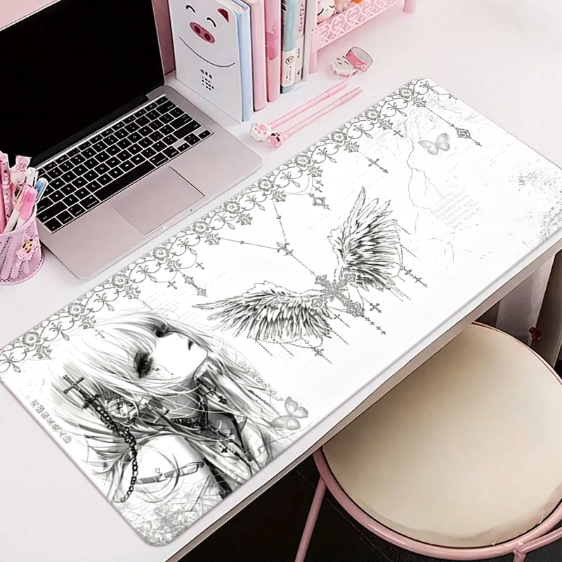 Leather Mousepad Black White A - огляд і ціна Gaming Keyboard And Mouse