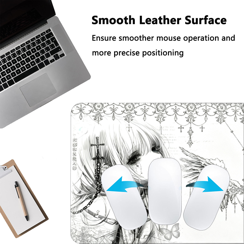 Leather Mousepad Black White A - огляд і ціна Gaming Keyboard And Mouse